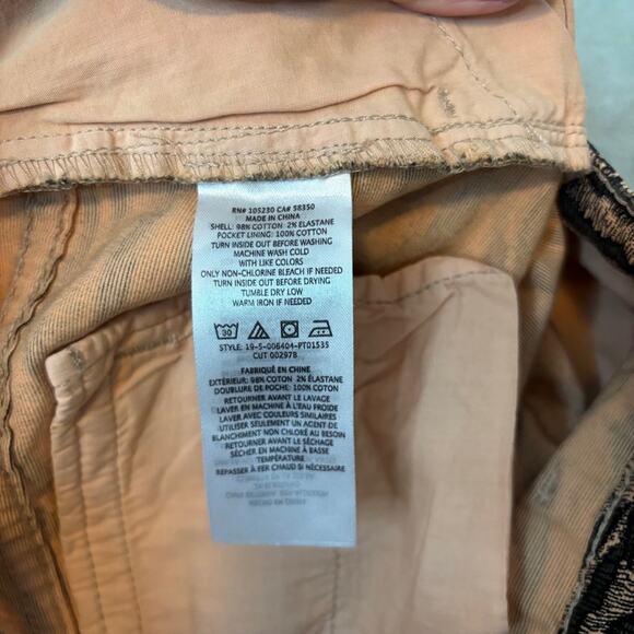 Joie Zebra Jacquard Cropped Pants Size 28 Black Bronze High Rise NWT - Picture 5 of 5